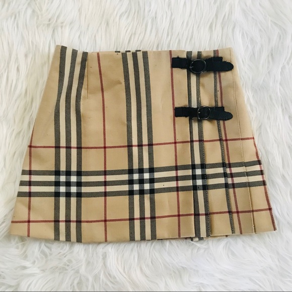 Burberry Kids Tan Plaid Skirt - Picture 1 of 6
